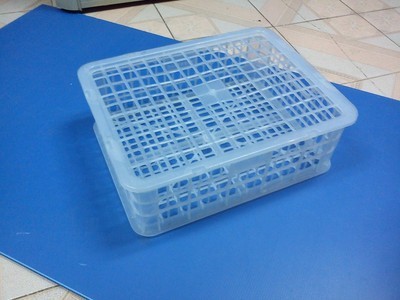 白色簡潔新料帶蓋塑料水果筐 優(yōu)質(zhì)批發(fā)選擇，廣州照鵬塑膠制品專業(yè)銷售